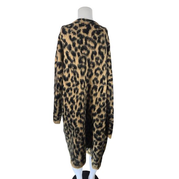 Torrid Insider Long Line Lepard Print Tight Knit Open Cardigan Women's 4-4X NWT - Picture 3 of 6